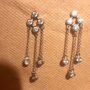 Vintage sterling Swarovski tremble earrings